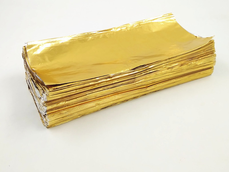 9 Gold Quilted Pop-Up Aluminum Foil Sheet