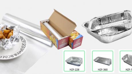 picture of aluminium foil roll and aluminium foil container