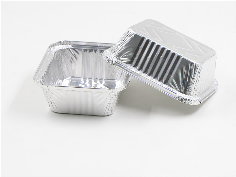 100 Silver Aluminium Foil Containers & Lids Size 2 Trays Takeaway